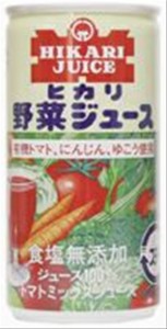 ヒカリ 野菜ジュース（無塩）190g×30缶 ※送料無料（一部地域を除く）※同梱・キャンセル・ラッピング不可 ※熨斗代別途200円【光食品】