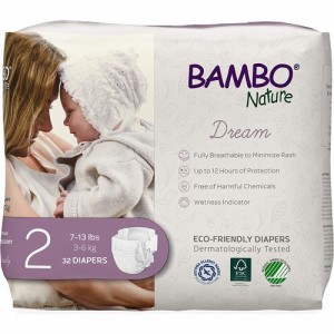 バンボネイチャー ドリーム テープタイプ XS （3kg〜6kg） 32枚入り（bn16924） 【BAMBO Nature】 【ベビー紙おむつ/ミニ/2号】