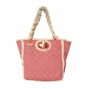 【新品】 CONTESSA コンテッサ イタリア製 チェーン織物バッグ (赤 鞄 フリンジ ショルダーバッグ) 115356