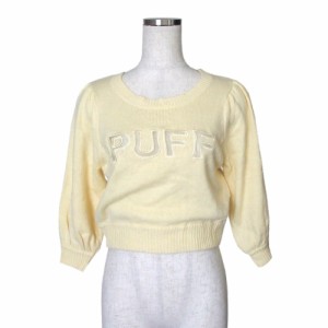 titty&Co ティティーアンドコー PUFF ニットセーター (イエロー 黄色 ショート丈) 115469【中古】