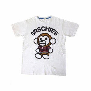 MISCHIEF ミスチーフ キャラクターTシャツ (白 半袖 ビッグサイズ) 115864【中古】