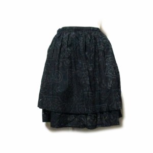 美品 Vintage JUST BIGI ヴィンテージ オールド ジャスト ビギ エスニックボリュームスカート (黒 バブル) 117110【中古】