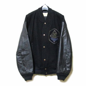 Vintage ATELIER SAB FOR MEN ヴィンテージ  アトリエサブフォーメン 袖レザースタジャン ( 黒  革 皮) 123236 【中古】