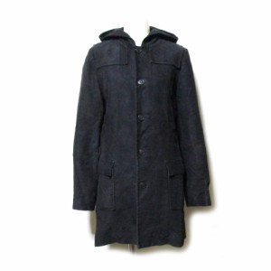 A.P.C. アー・ペー・セー「S」フランス製 フーデッドロングコート (黒 APC アーペーセー) 124232 【中古】