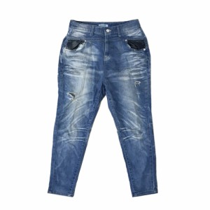 AD:LIB and DENIM アドリブ クラッシュドリップサルエルデニムパンツ (ジーンズ クロップド) 124298