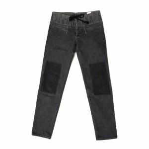 \ JEANS MICHIKO KOSHINO エンジーンズ ミチココシノ ダブルウエストデニムパンツ (ジーンズ 黒 ブラック) 124316 【中古】