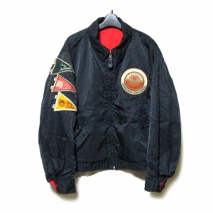Vintage MEN'S FLANDRE ヴィンテージ メンズフランドル リバーシブルフルジップジャケット (赤 黒 刺繍) 125560