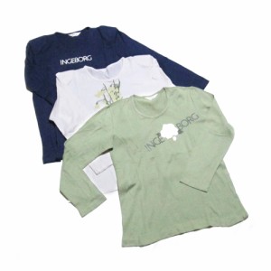 Vintage INGEBORG  ヴィンテージ インゲボルグ フラワーロゴロングTシャツ 3枚セット (長袖) 130112 【中古】