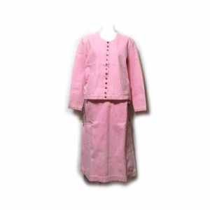 Vintage PINK HOUSE ヴィンテージ  ピンクハウス デニム×タータンチャックセットアップスーツ (ロング マキシ丈) 131501 【中古】