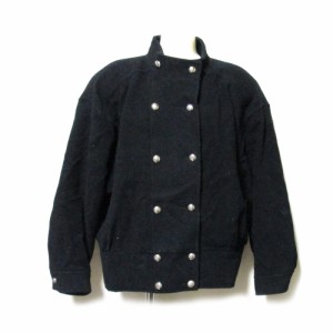 Vintage Courreges ヴィンテージ クレージュ「9」メタルボタンジャケット (黒 ブルゾン レトロ) 133209 【中古】