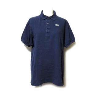 Vintage LACOSTE ヴィンテージ ラコステ「44」フランス製 ワンポイントポロシャツ (紺 ネイビー 鹿の子 半袖) 133293 【中古】