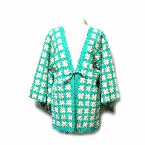 美品 Vintage ヴィンテージ クロシェニット羽織カーディガン (かぎ針編みニット 着物) 133308 【中古】