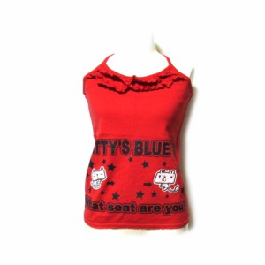 美品 Vintage BETTY'S BLUE ヴィンテージ べティーズブルー「M」エイミーフリルキャミカットソー (赤 半袖) 133424 【中古】