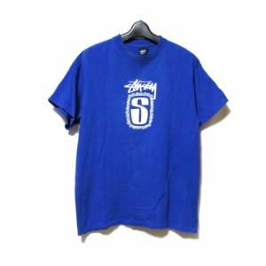 Vintage STUSSY ヴィンテージ ステューシー「M」オールドロゴTシャツ (半袖 青 エンブレム) 133443 【中古】