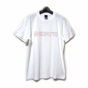 【新品】 EXPO'70 大阪万博「M」桜エンブレムTシャツ (エキスポ70 大高猛 半袖 白 赤) 133686