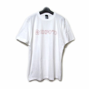 【新品】 EXPO'70 大阪万博「L」桜エンブレムTシャツ (エキスポ70 大高猛 半袖 白 赤) 133687