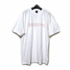 【新品】 EXPO'70 大阪万博「XL」桜エンブレムTシャツ (エキスポ70 大高猛 半袖 白 赤) 133688