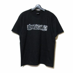 【新品】 EXPO'70 エクスポ'70「M」早川良雄 設計日本万国博覧公式ロゴTシャツ 黒 (大阪万博 EXPO70 エキスポ70) 133835 【中古】