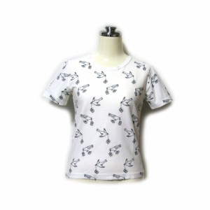 Bernhard Willhelm ベルンハルト ウィルヘルム「S」鳥刺繍Tシャツ (白 半袖 ショート丈) 133869 【中古】