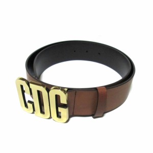 GUCCI グッチ イタリア製 オーダーCDGバックルレザーベルト (ブラウン 革 皮) 133970 【中古】