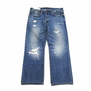 Abercrombie & Fitch A&F アバクロンビー&フィッチ「W32 L30」クラッシュデニムパンツ 134123 【中古】