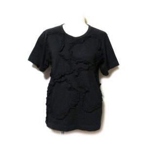 COMME des GARCONS コムデギャルソン「S」2010 フリルパッチワークTシャツ (黒 ブラック 半袖) 134336 【中古】