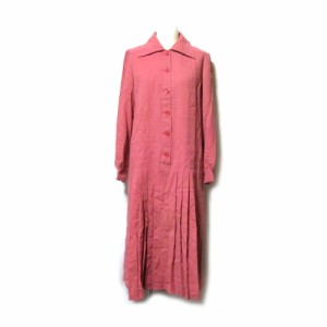 Vintage HANAE MORI ヴィンテージ ハナエモリ「9」プリーツロングワンピース (ピンク 森英恵 ビンテージ) 134450 【中古】