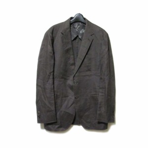 UNITED ARROWS ユナイテッドアローズ「L」リネン2Bジャケット (定番 ブラウン 麻 ブレザー 日本製 Made in Japan) 134697 【中古】