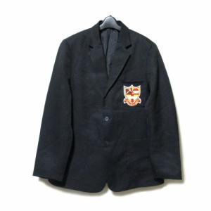 Vintage England old school ヴィンテージ イギリス オールドスクール エンブレムジャケット (黒 英国 ブレザー) 134979 【中古】