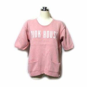 Vintage PINK HOUSE ヴィンテージ ピンクハウス ロゴコットンニットセーター 134988 【中古】