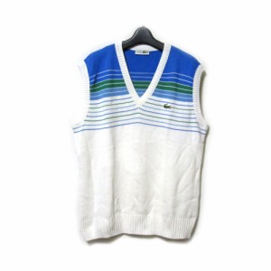 Vintage LACOSTE ヴィンテージ ラコステ フランス製 バイカラーコットンニットベスト 135216 【中古】