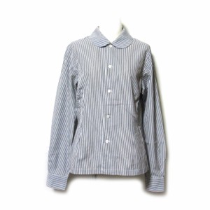 美品 COMME des GARCONS COMME des GARCONS コムデギャルソン「S」2010 ストライプピーターパンブラウス (丸襟) 135519 【中古】