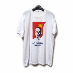 Vintage Ho Chi Minh ヴィンテージ オールド ホーチミン「XXL」ベトナム製 プロパガンダTシャツ (ビンテージ 半袖 白) 135595 【中古】