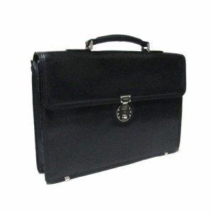 Vintage LANVIN ヴィンテージ オールド ランバン クラシックブリーフケースバッグ (黒 ビジネス 鞄) 135688 【中古】