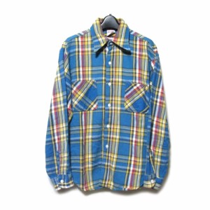 美品 Vintage JCPenney ヴィンテージ ジェイシーペニー「M」アメリカ製 BIG MACタグチェックネルシャツ 136723 【中古】