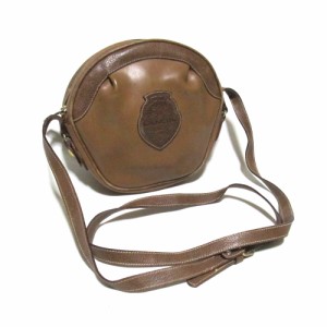 Vintage LANCEL ヴィンテージ オールド ランセル サークルレザーショルダーバッグ (鞄 ブラウン 円形) 136748 【中古】