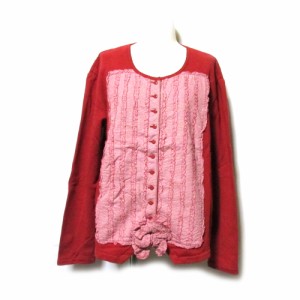 Vintage PINK HOUSE ヴィンテージ オールド ピンクハウス「L」フリルプレッソンカーディガン 136864 【中古】