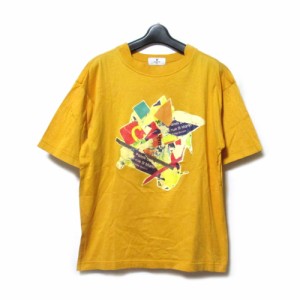 Vintage ungaro ヴィンテージ オールド ウンガロ「L」コラージュTシャツ (ビンテージ イエロー オレンジ 半袖) 136979 【中古】