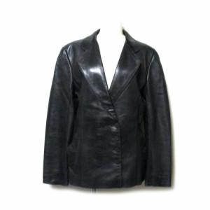 美品 Vintage ヴィンテージ シープスキンリアルレザージャケット (黒 ブラック 本革 皮 リアル) 137080 【中古】