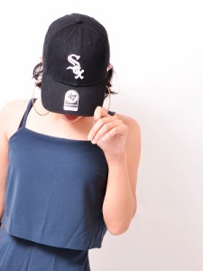 47Brand フォーティセブン キャップ メンズ レディース White sox Home 47 CLEAN UP Black シカゴホワイトソックス ブラック ベースボー