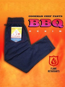 COOKMAN クックマン シェフパンツ メンズ レディース 難燃 バーべキュー Chef Pants BBQ Denim イージーパンツ ルーズテーパード カジュ