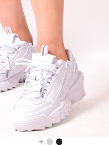 FILA フィラ スニーカー 厚底 レディース ダッド ダッドシューズ ディスラプターII クリスタル ラインストーン DISRUPTOR II EXP CRYSTAL