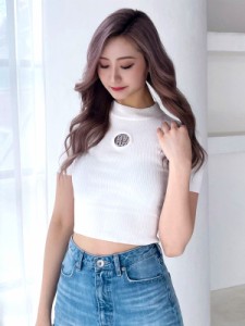 【在庫処分】GYDA ジェイダ 2WAYオフショルラインニットTOPS サマーニット 半袖 肩だし おしゃれ かわいい トップス オフショル オフショ