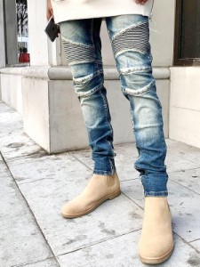  mnml ミニマル デニム デニムパンツ メンズ レディース スリム ストレッチ M14 STRETCH DENIM スキニー バイカー 裾ジップ ストリート 1