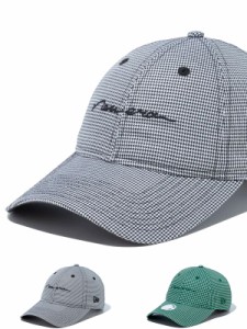 NEW ERA ニューエラ ゴルフ キャップ レディース ロングバイザー ゴルフウェア おしゃれ シンプル 千鳥格子 Houndstooth MICROERA 抗菌効