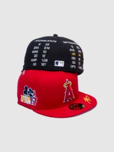 NEW ERA 59FIFTY ニューエラ キャップ 大谷 翔平 グッズ MVP ホームラン王 記念 キャップ ロサンゼルス・エンゼルス サイン 刺繍 帽子 14