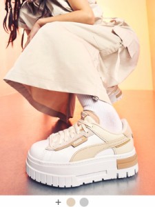 PUMA プーマ スニーカー レディース 白 厚底 おしゃれ かわいい WOMENS PUMA MAYZE CRASHED SELFLOVE ウィメンズ メイズ クラッシュド セ