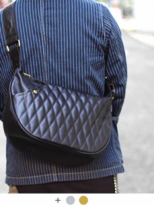 Schott ショットショルダーバッグ メンズ レディース ブランド 大きめ 斜め掛け PADDED BANANA BAG バナナバッグ ダイヤ型 キルティング 