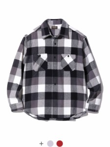 SUGAR CANE シュガーケーン シャツ 長袖 メンズ レディース 綿 100% チェックシャツ ブロックチェック ワークシャツ ネル ヘビーフランネ