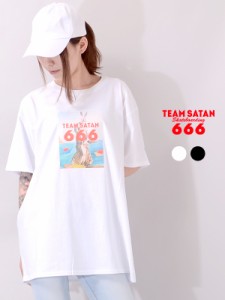 TEAM SATAN チームサタン Tシャツ メンズ レディース ユニセックス 半袖 ブランド おしゃれ ゆったり 綿 100% SKATEBOARDING S/S TEE ス